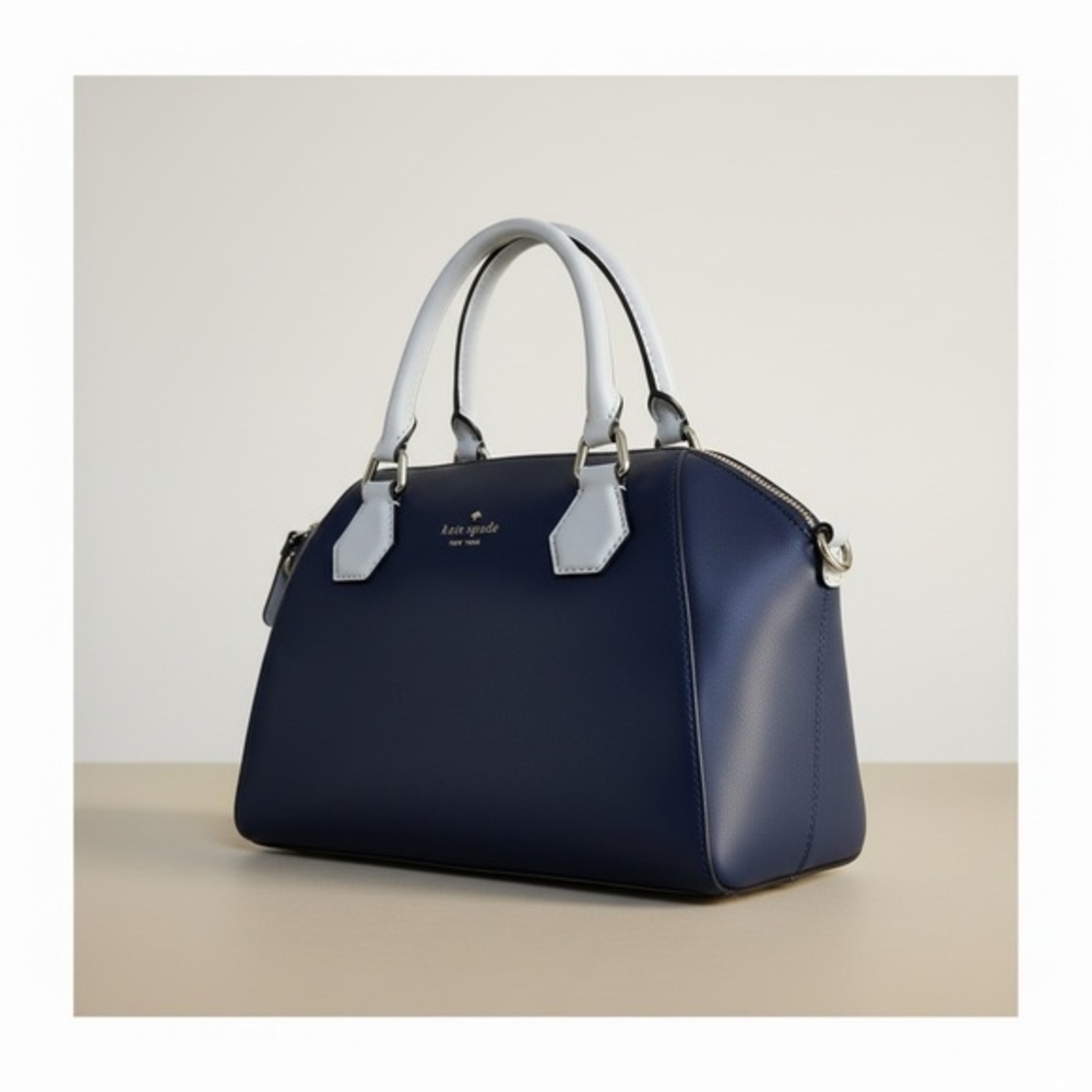 NWT Kate Spade Pippa Catherine Street Satchel French Navy Leather Bag
